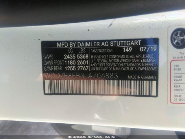 WDDZF8EB3LA706883 Mercedes-Benz E-class E 350