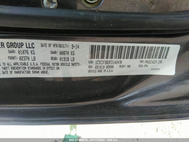 1C3CDFBB3FD142478 Dodge DART SXT