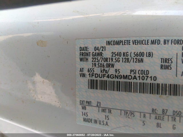 2021 Ford F-450, VIN: 1FDUF4GN9MDA10710