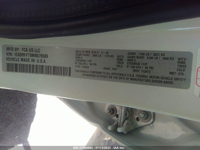 1C6SRFFT9MN576589 RAM 1500 Big Horn