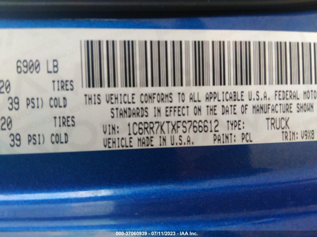 1C6RR7KTXFS766612 RAM 1500 Express