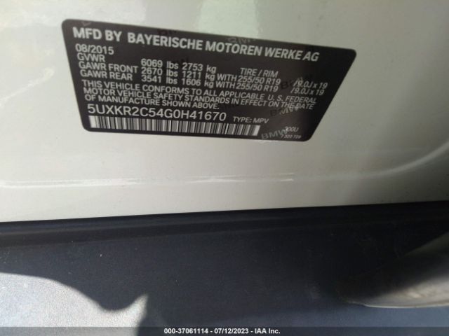5UXKR2C54G0H41670 BMW X5 Sdrive35i