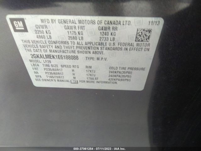 2GKALMEK1E6188088 GMC Terrain Sle