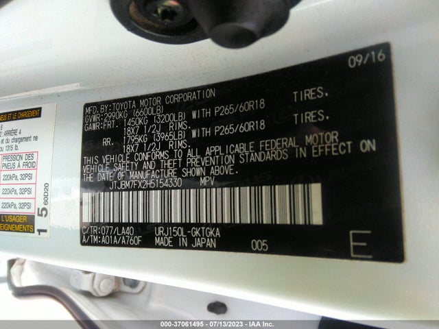 JTJBM7FX2H5154330 Lexus Gx Gx 460