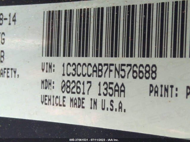 1C3CCCAB7FN576688 Chrysler 200 Limited