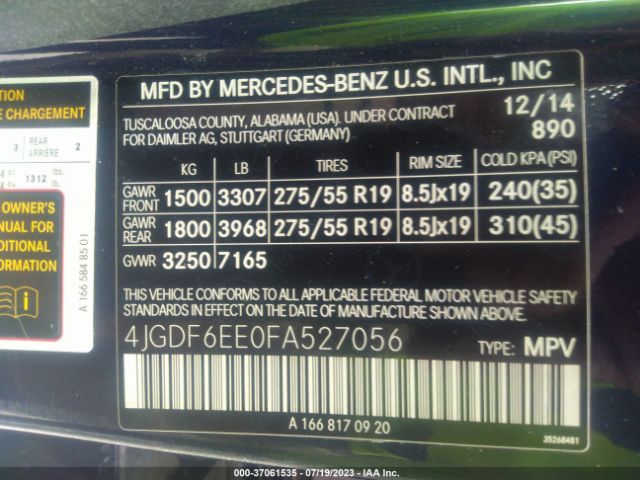 2015 MERCEDES-BENZ GL 450 4JGDF6EE0FA527056 Photo 8
