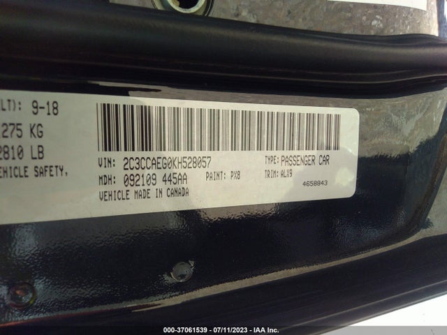 2C3CCAEG0KH528057 Chrysler 300 Limited
