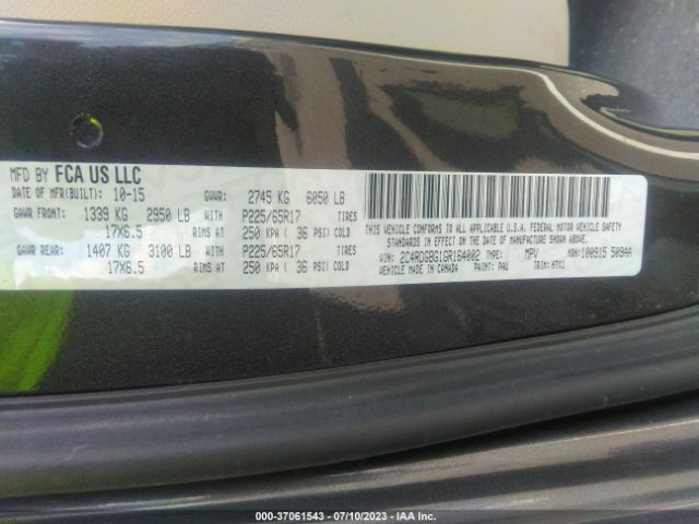 2C4RDGBG1GR164002 Dodge Grand Caravan Se