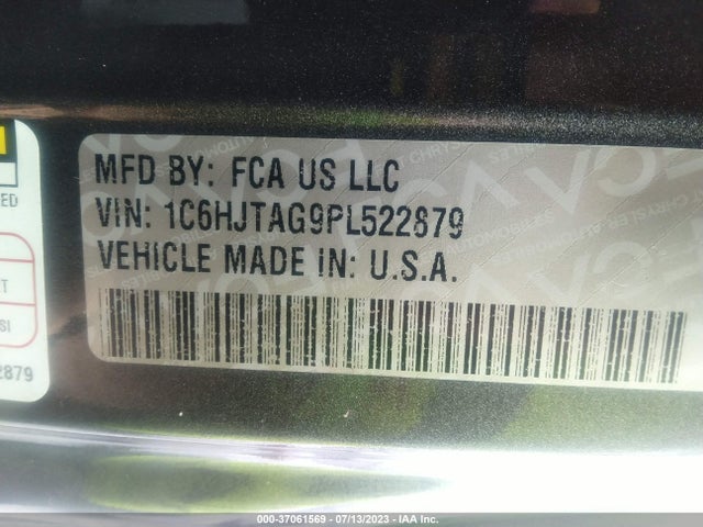 2023 JEEP GLADIATOR SPORT S VIN: 1C6HJTAG9PL522879