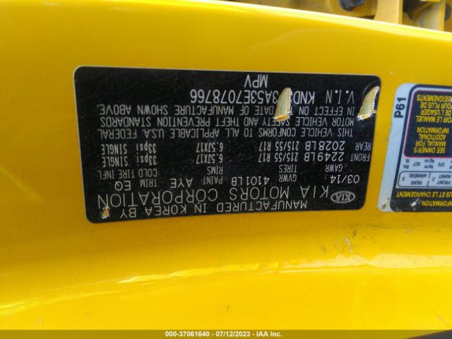 KNDJP3A53E7078766 KIA SOUL +
