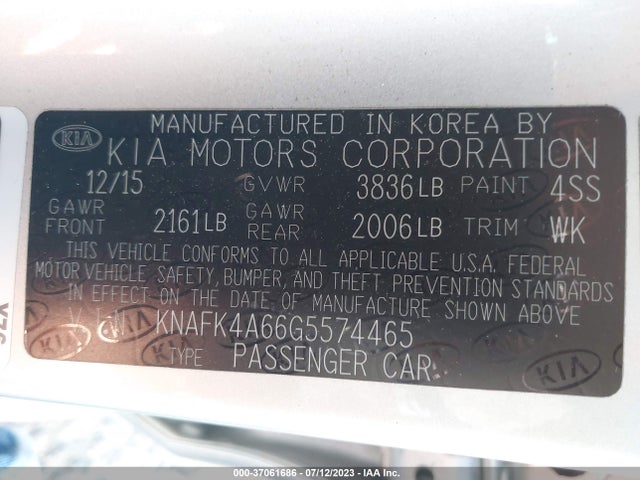 KIA FORTE LX 2016 KNAFK4A66G5574465 Image 10