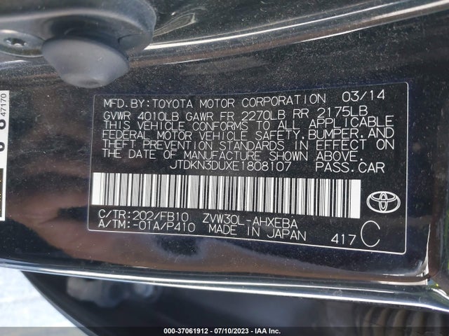Toyota Prius Four/five/three/one/two 2014 JTDKN3DUXE1808107 Image 15