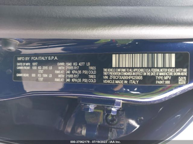 ZFBCFXAB6HP625805 Fiat 500x Pop