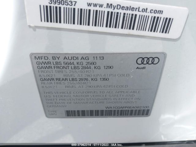 WA1CGAFP6EA062100 Audi Sq5 Premium Plus