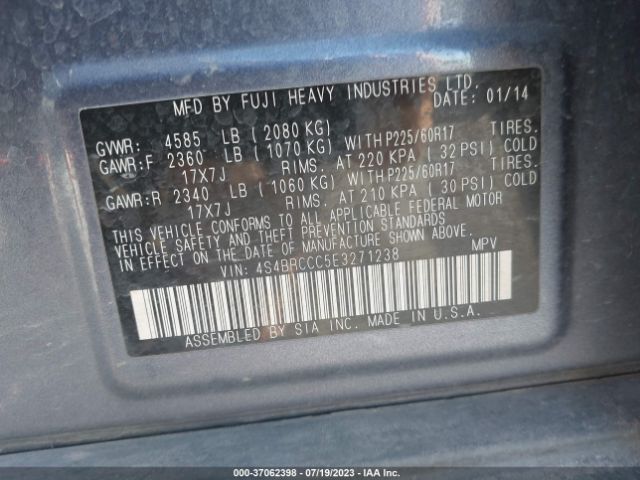 4S4BRCCC5E3271238 Subaru Outback 2.5i Premium