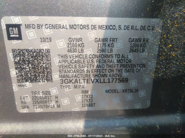 3GKALTEVXLL177569 GMC Terrain Sle