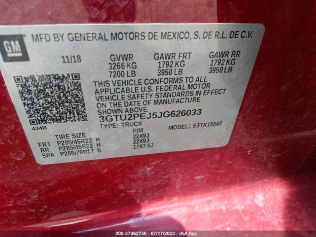 3GTU2PEJ5JG626033 GMC Sierra 1500 Denali