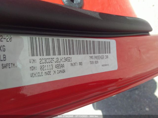 2C3CDZFJ2LH134521 Dodge Challenger R/t Scat Pack