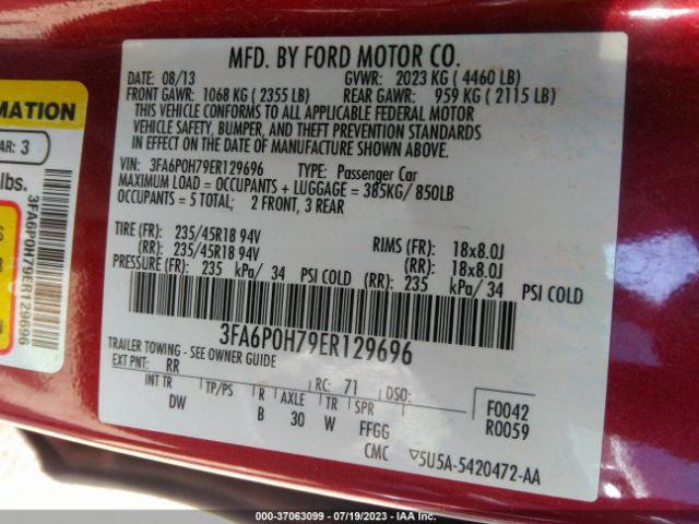 3FA6P0H79ER129696 Ford FUSION SE