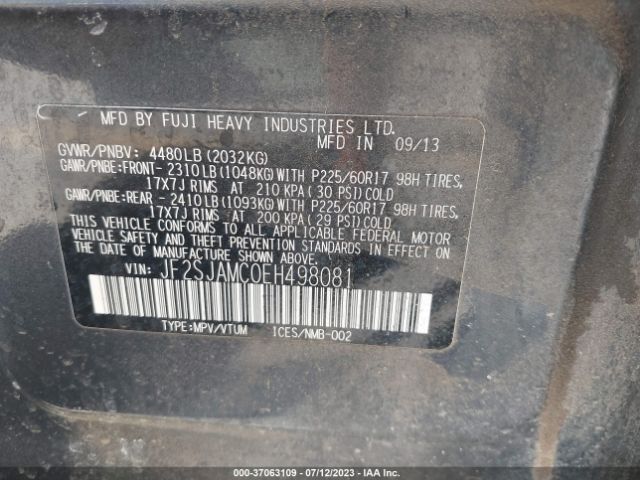 JF2SJAMC0EH498081 Subaru Forester 2.5i Touring
