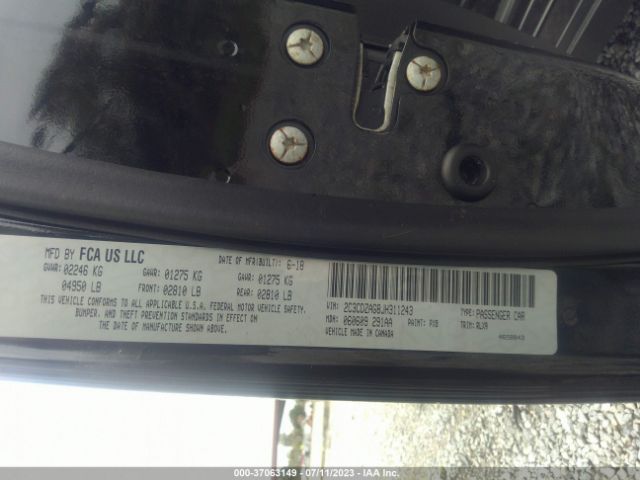 2C3CDZAG8JH311243 Dodge Challenger Sxt Plus