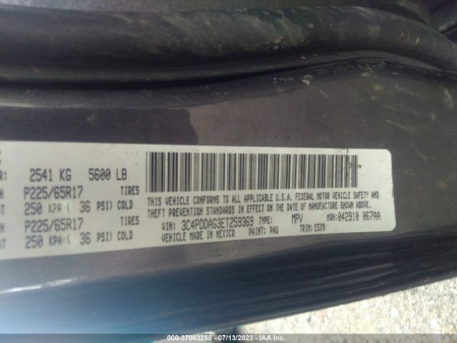 3C4PDDAG3ET259369 Dodge JOURNEY SE
