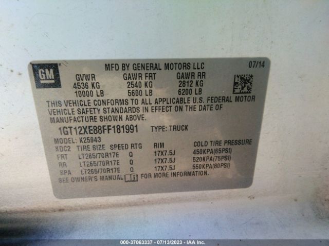 1GT12XE88FF181991 GMC SIERRA 2500HD