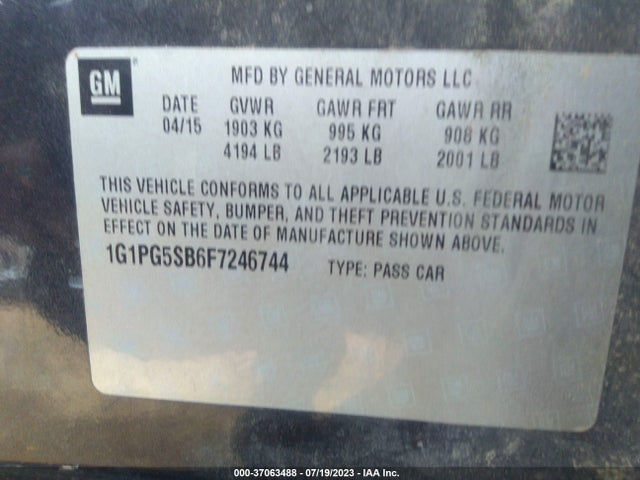Chevrolet CRUZE LTZ 2015 1G1PG5SB6F7246744 Image 9