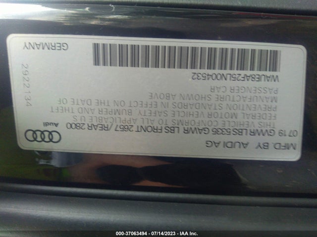 WAUE8AF25LN004532 Audi A6 Premium Plus