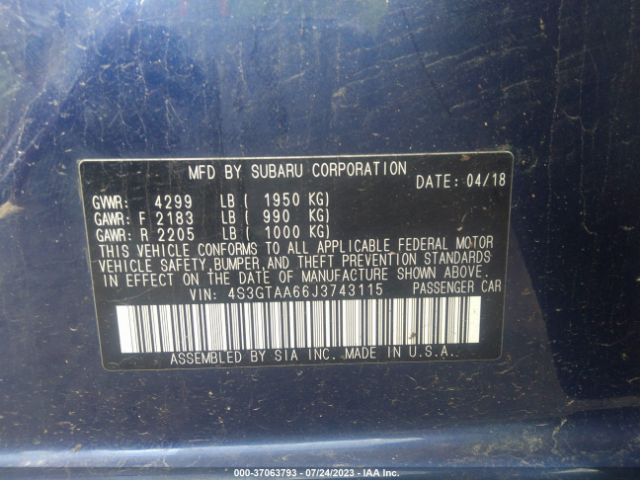 4S3GTAA66J3743115 Subaru Impreza