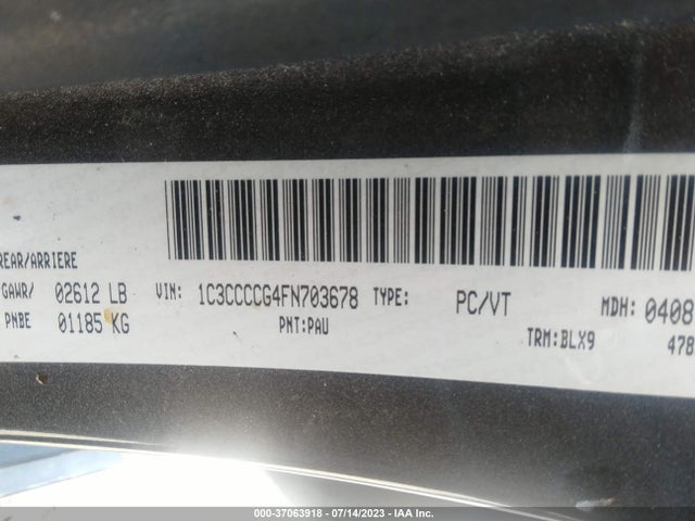 2015 CHRYSLER 200 C VIN: 1C3CCCCG4FN703678