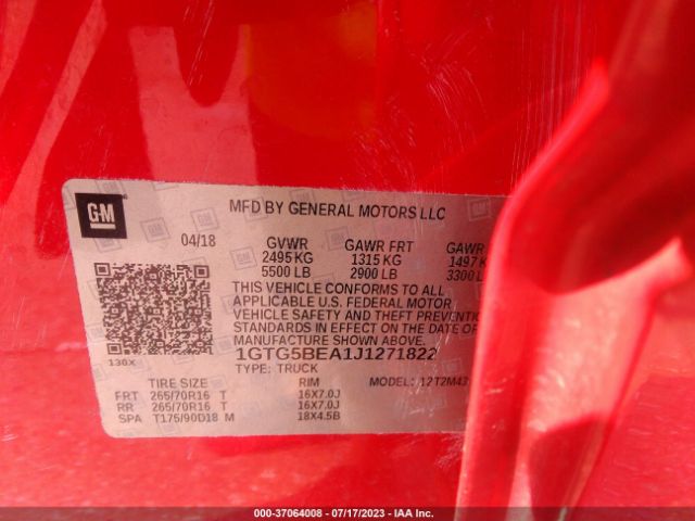 1GTG5BEA1J1271822 GMC Canyon 2wd