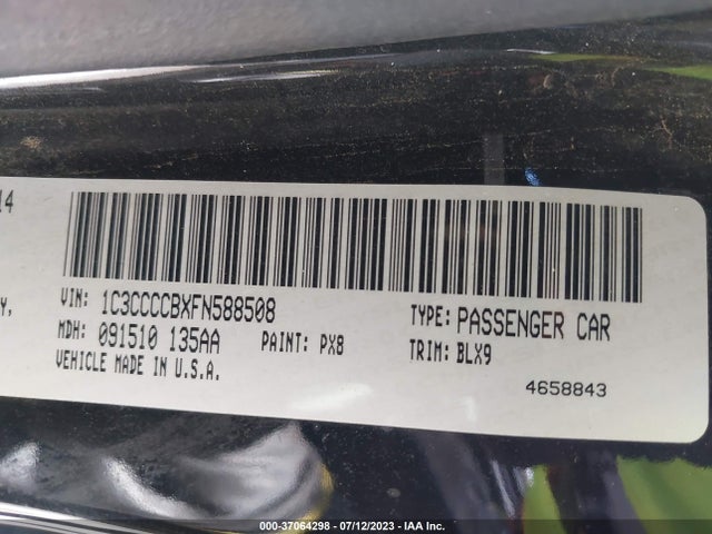 1C3CCCCBXFN588508 Chrysler 200 C
