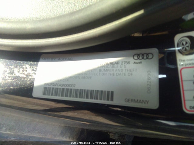 WAUFGAFC4GN005337 Audi A6 3.0t Premium Plus