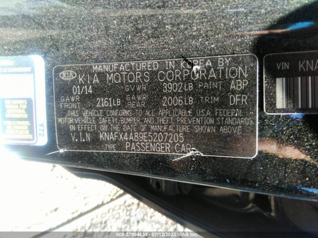 KNAFX4A89E5207205 KIA FORTE EX