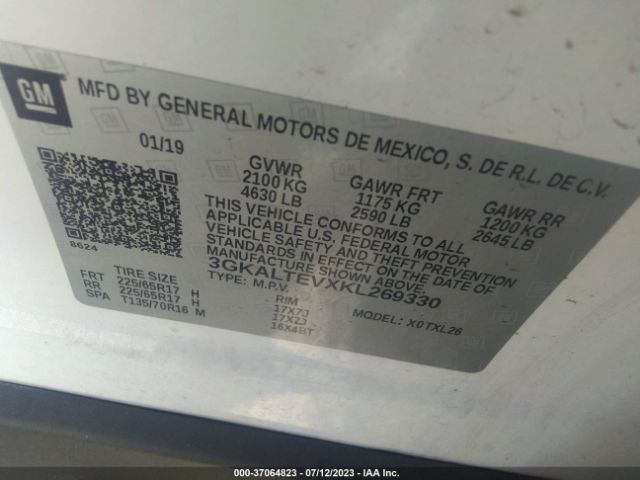 3GKALTEVXKL269330 GMC Terrain Sle
