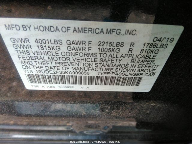 19UDE2F35KA009856 Acura ILX