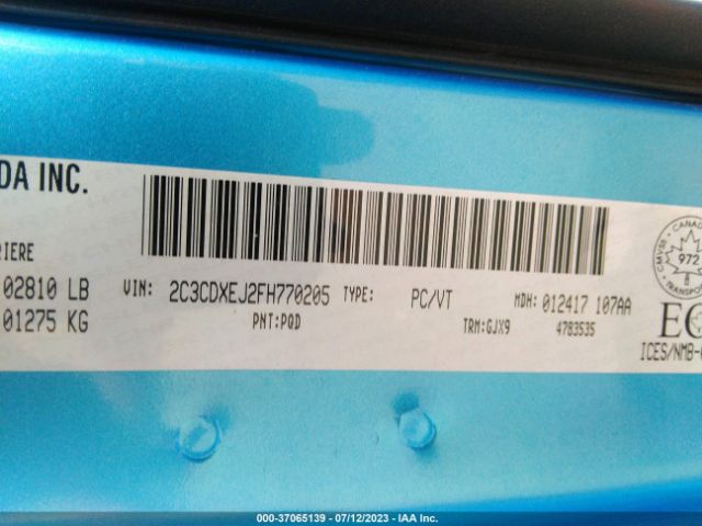 2C3CDXEJ2FH770205 Dodge Charger Srt 392