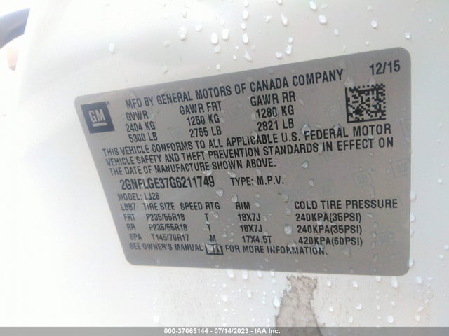 Chevrolet Equinox Ltz 2016 2GNFLGE37G6211749 Image 9