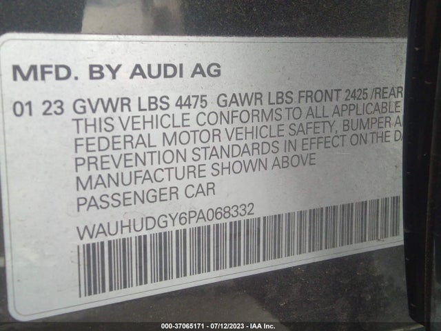 WAUHUDGY6PA068332 Audi A3 Premium Plus