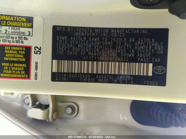 Toyota CAMRY SE 2023 4T1T11AK5PU724622 Image 9