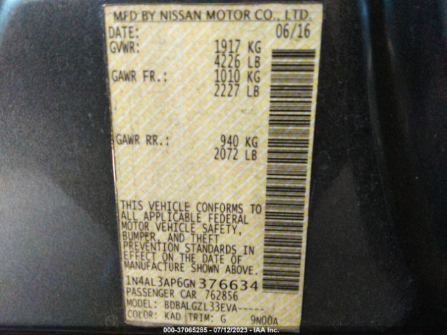 1N4AL3AP6GN376634 Nissan ALTIMA 2.5