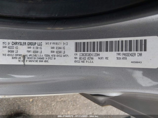 1C3BCBEG8EN112304 Chrysler 200 Touring