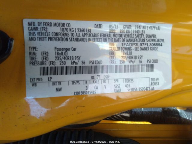 1FADP3L97FL306554 Ford FOCUS ST