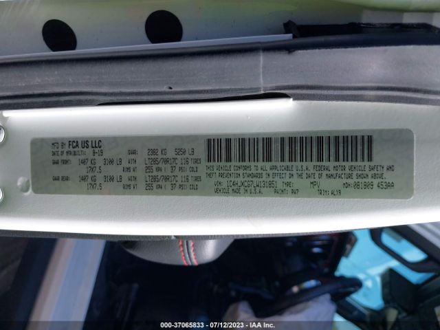 1C4HJXCG7LW131851 Jeep Wrangler Rubicon