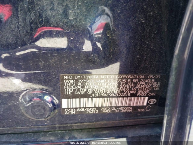 Toyota Corolla Xle 2021 JTDFPMAE9MJ122315 Image 9
