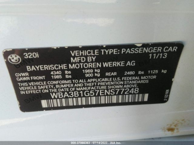 WBA3B1G57ENS77248 BMW 3 Series 320i