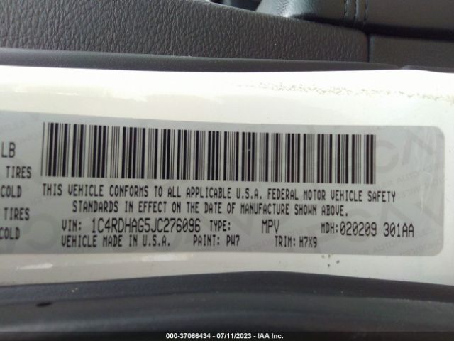 1C4RDHAG5JC276096 Dodge Durango Sxt