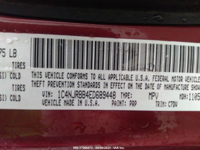 1C4NJRBB4ED689448 Jeep Patriot Sport