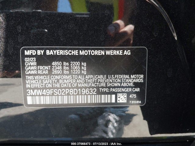 BMW 3 Series M340i 2023 3MW49FS02P8D19632 Image 9